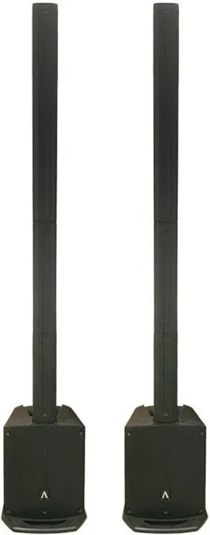 Audiosavings Bundle: (2) Avante Audio Achromic AS8 ACDC 1000W Powered Column PA System, 8" Neodymium Subwoofer, 6X 2.75 Full-Range Drivers, Bluetooth 5.0, Built-in Mixer, Includes Carry Bag