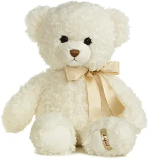 Aurora® Snuggly Ashford Bear™ Stuffed Animal - Comforting Companion - Imaginative Play - White 11 Inches