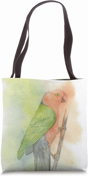 Australian king parrot watercolor bird portrait Tote Bag
