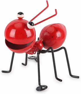 Bad Piggies Ant Decor Metal Wall Art Garden Decoration Cute Metal Ants Figurines for Indoor Outdoor Wall Sculptures Garden Yard Fence Insect Ornaments Bedroom Living Room Hanging Decorations (Red)