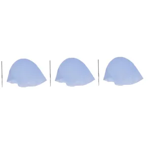 Balacoo 3pcs Hair Highlighting Cap with Hook Dye Frosting Cap Silicon Tipping Cap Highlighting Dye Cap Silicone Frosting Cap Hair Dye Cap Dyeing Color Cap Highlighter Hat Crochet, Medium, Sky-blue