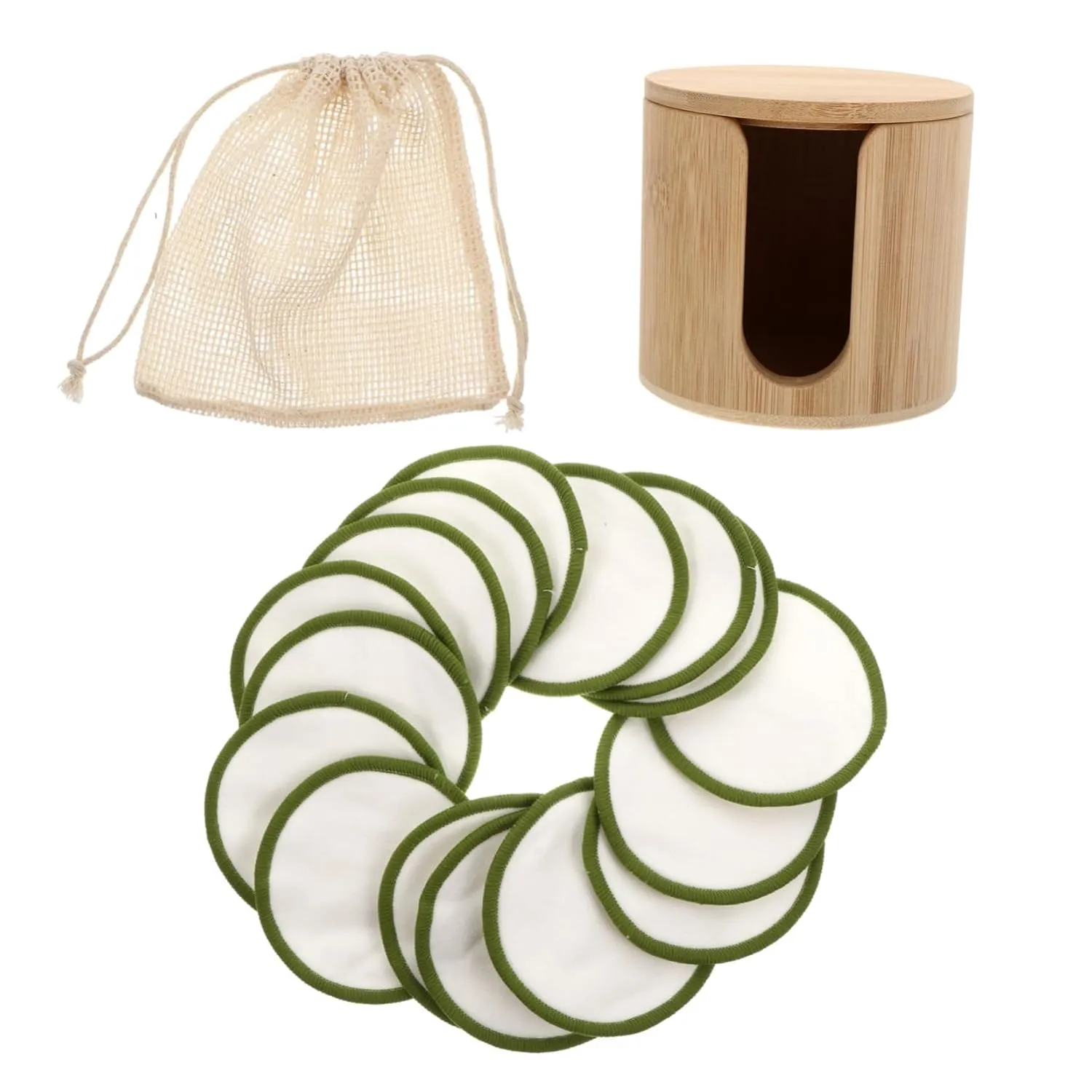 Bamboo Makeup Remover Pads 18 Pack Set for Gentle Makeup Removal Skin Care