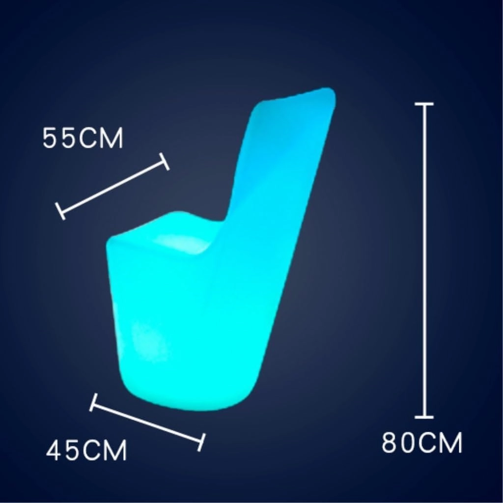 Bar Chair LED Luminous Chair Open-air Outdoor Bar Square Garden Coffee Table Plum Blossom Chair Scattered Table Creative Bar Stools(A)