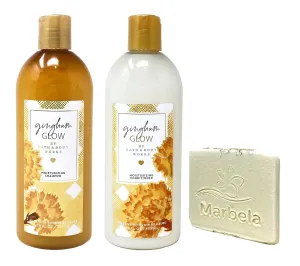 Bath & Body Works Gingham Glow Moisturizing Shampoo and Conditioner Duo Set with a Natural Oats Sample Soap