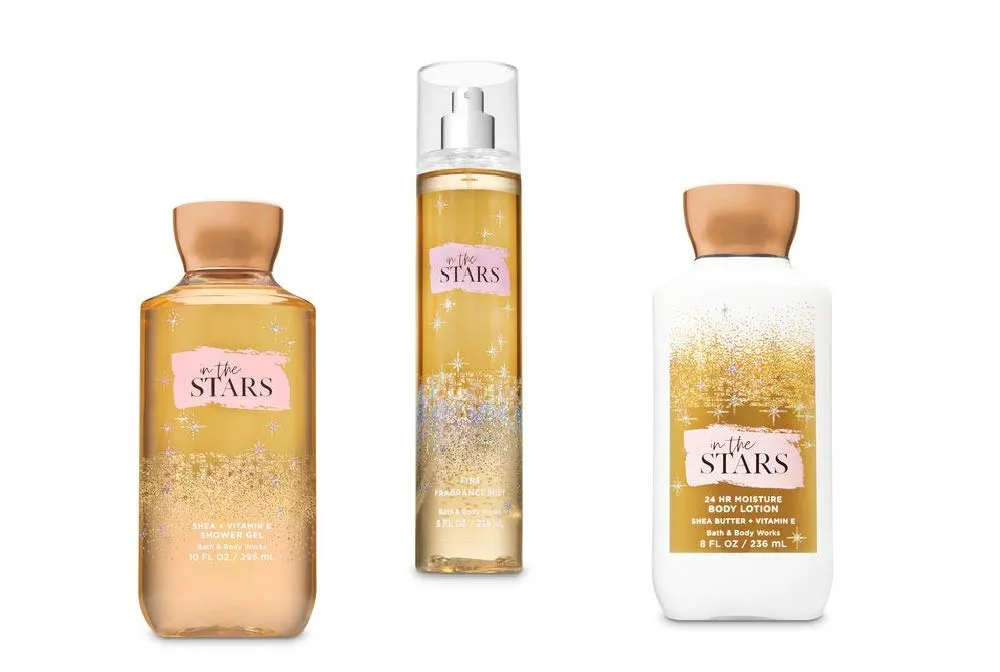 Bath & Body Works In the Stars Shower Gel, Body Lotion, Fine Fragrance Mist Daily Trio Gift Set