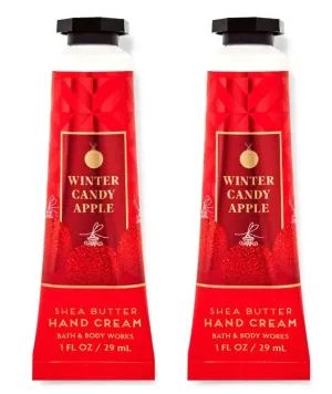 Bath and Body Winter Candy Apple Shea Butter Hand Cream | Set of 2 (1 Oz Each)