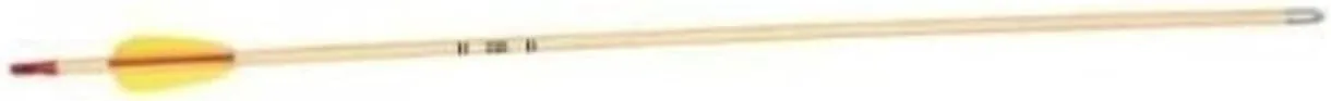 Bear Archery 27-Inch Wood Shaft Arrows 1/2 72 Pack, Multi-Color