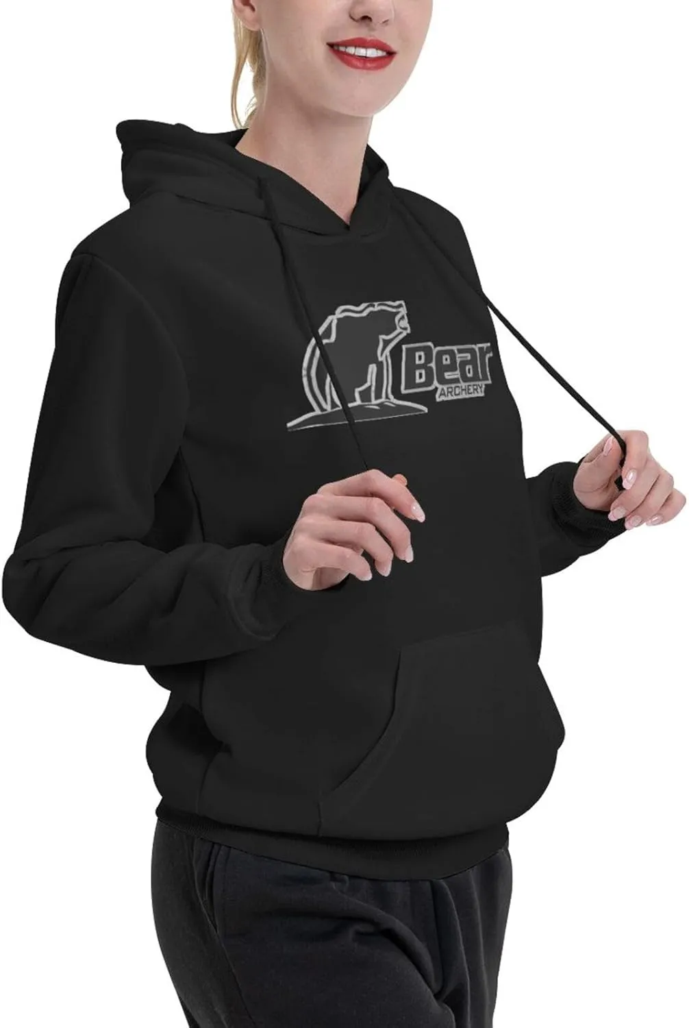Bear Archery Hoodie Long Sleeve Pullover Casual Sweatshirt Hooded Couple-