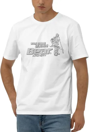 Bear Archery T-Shirt Men's Classic Basic Homecoming Basic Spring Short Sleeve Tops-