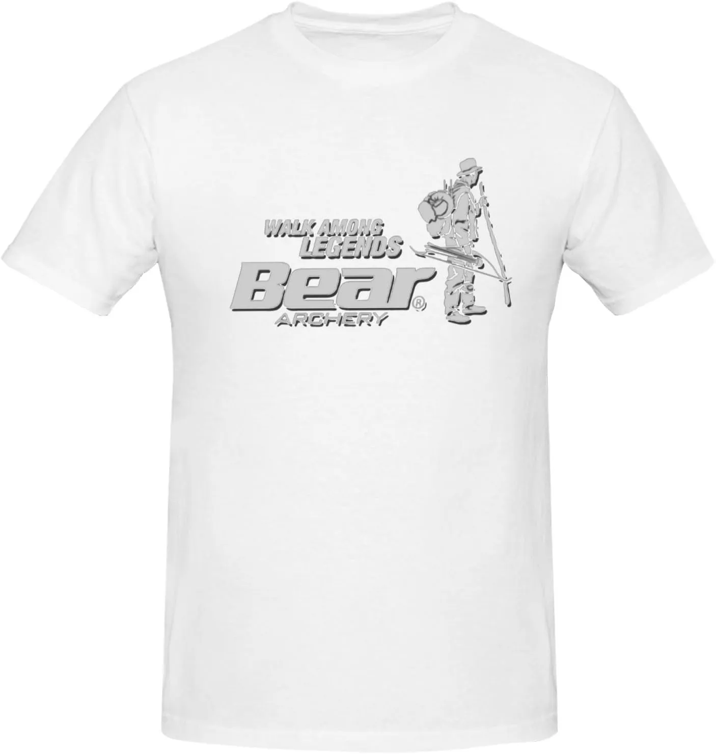 Bear Archery T-Shirt Men's Classic Basic Homecoming Basic Spring Short Sleeve Tops-