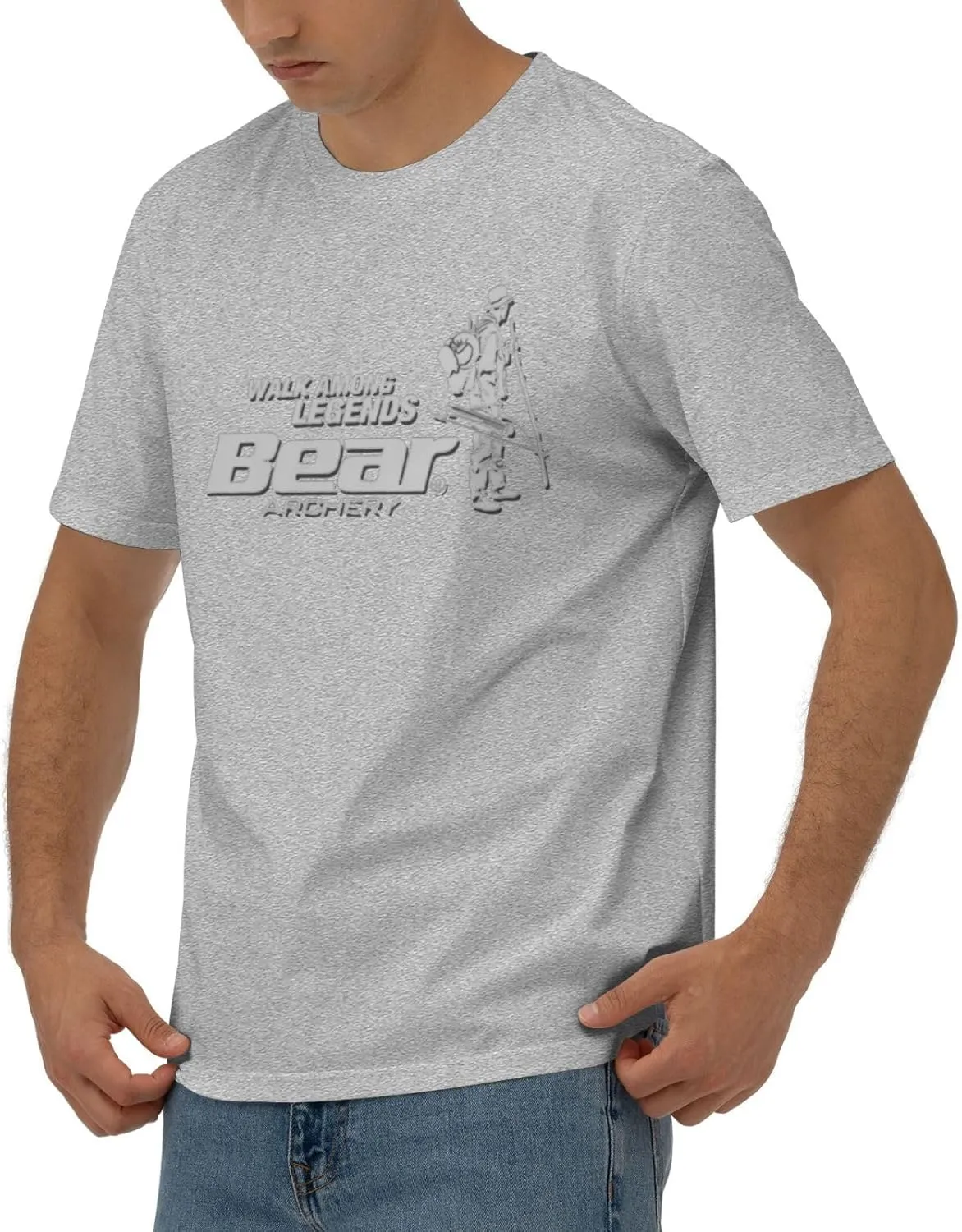 Bear Archery T-Shirt Men's Classic Basic Homecoming Basic Spring Short Sleeve Tops-