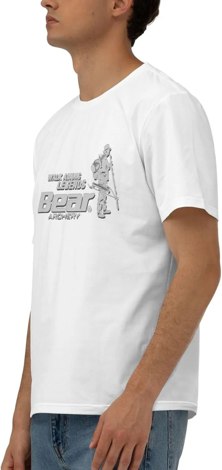 Bear Archery T-Shirt Men's Classic Basic Homecoming Basic Spring Short Sleeve Tops-