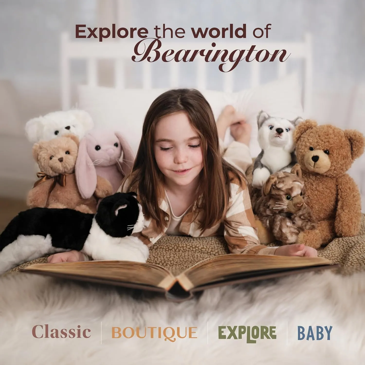 Bearington Eddie Plush Teddy Bear Stuffed Animal, 15 Inch