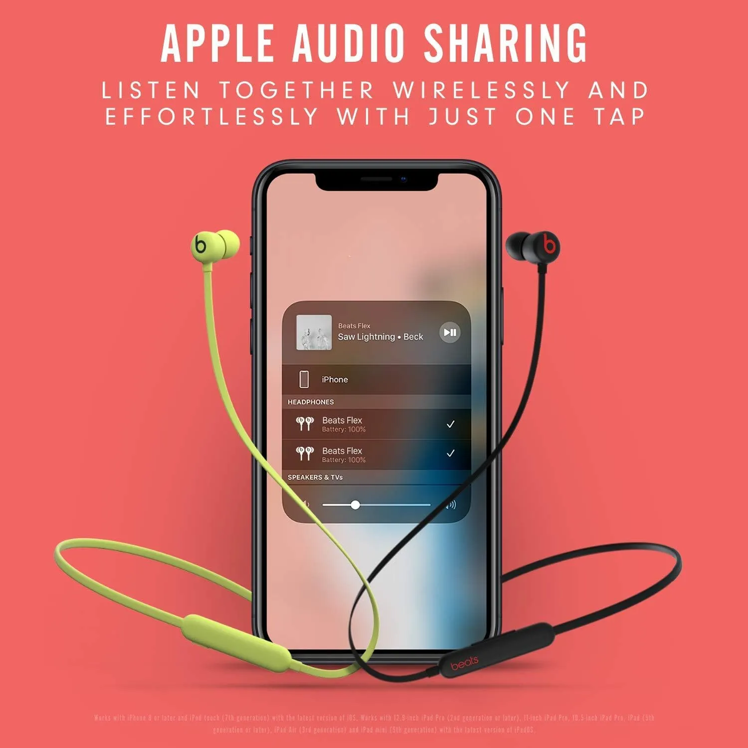 Beats Flex with Apple 20W USB-C Power Adapter - Black