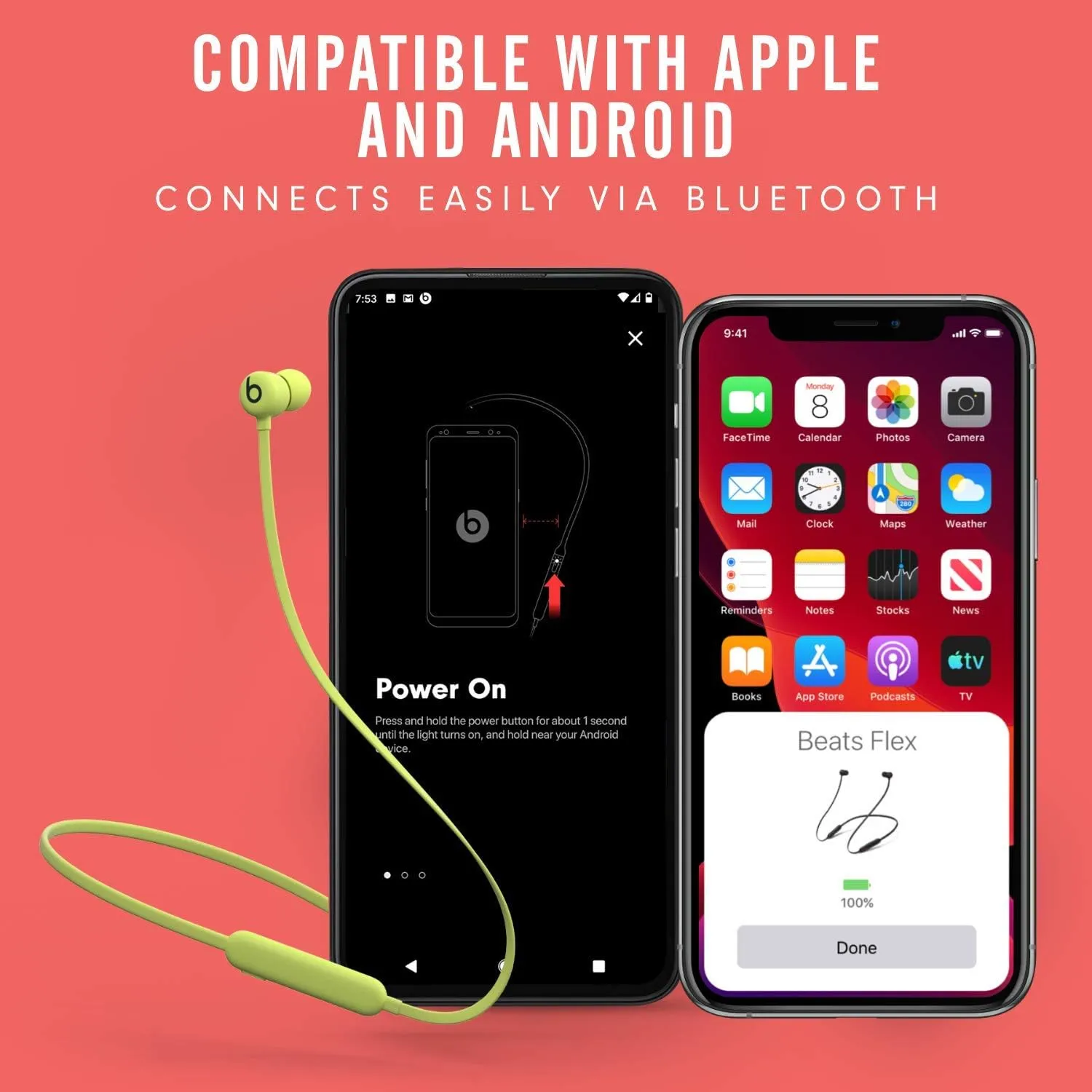 Beats Flex with Apple 20W USB-C Power Adapter - Black