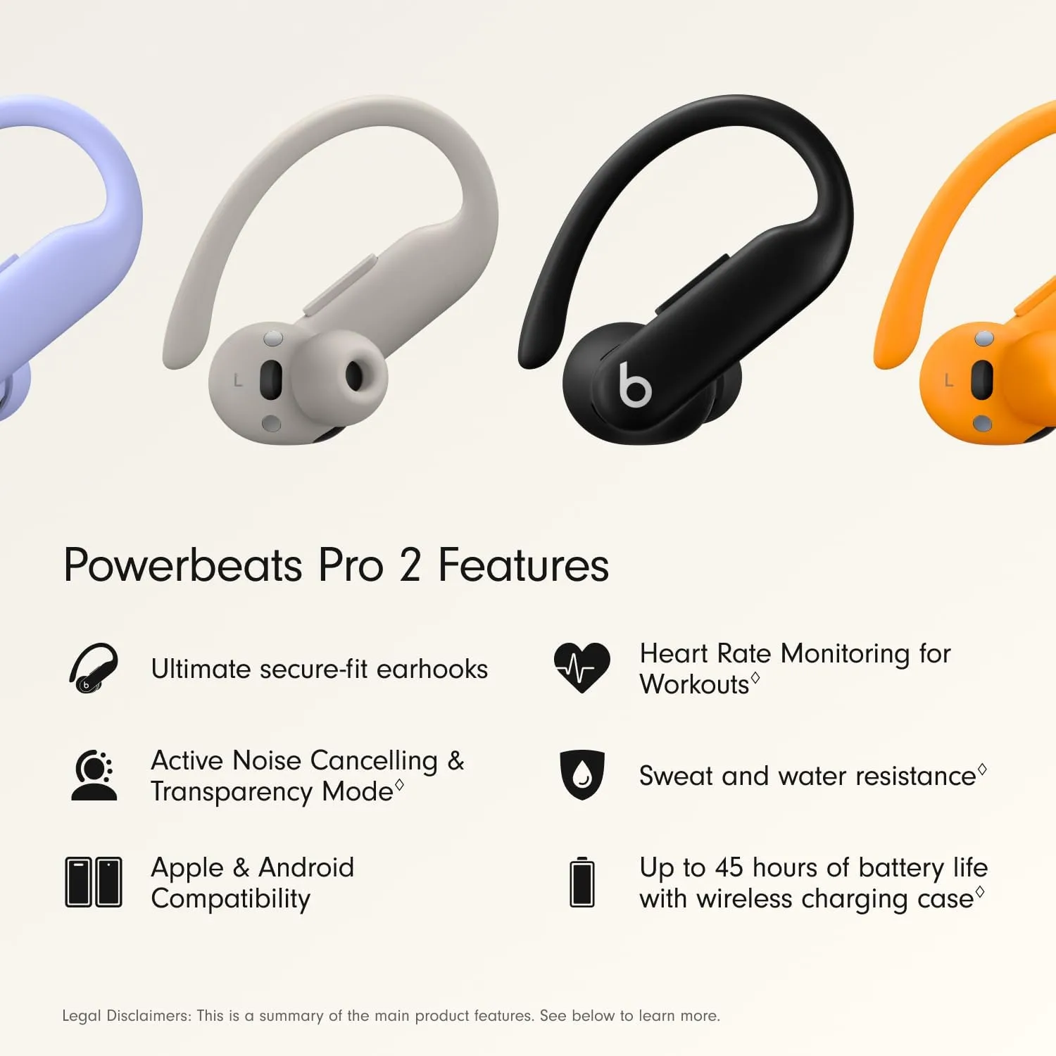 Beats Powerbeats Pro 2 Wireless Bluetooth Earbuds with AppleCare  (2 years) - Jet Black
