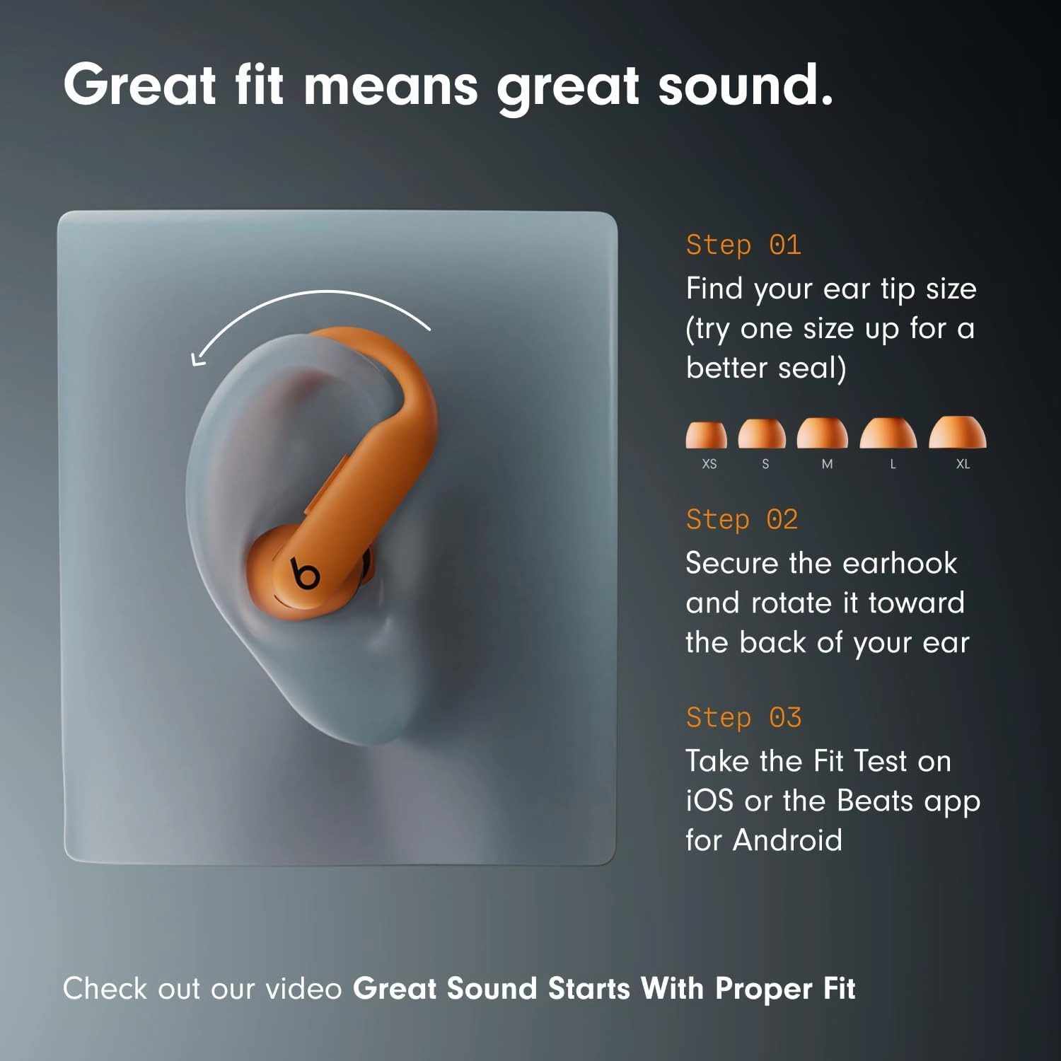 Beats Powerbeats Pro 2 Wireless Bluetooth Earbuds - Noise Cancelling, Heart Rate Monitor, IPX4, Up to 45H Battery & Charging Case, Works with Apple & Android - Electric Orange