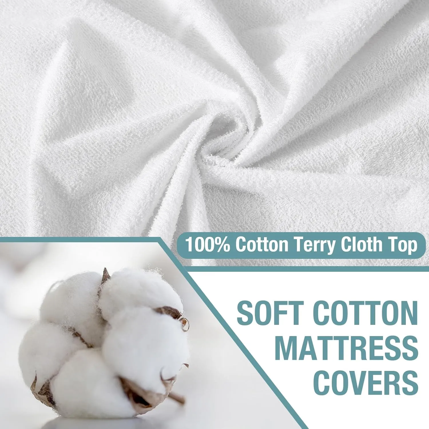 Bedecor Queen Waterproof Mattress Protector,Pee and Liquid Proof Cover for Pets, Elderly, and Incontinence, Fitted Deep Pocket for 9-18 Inch Deep