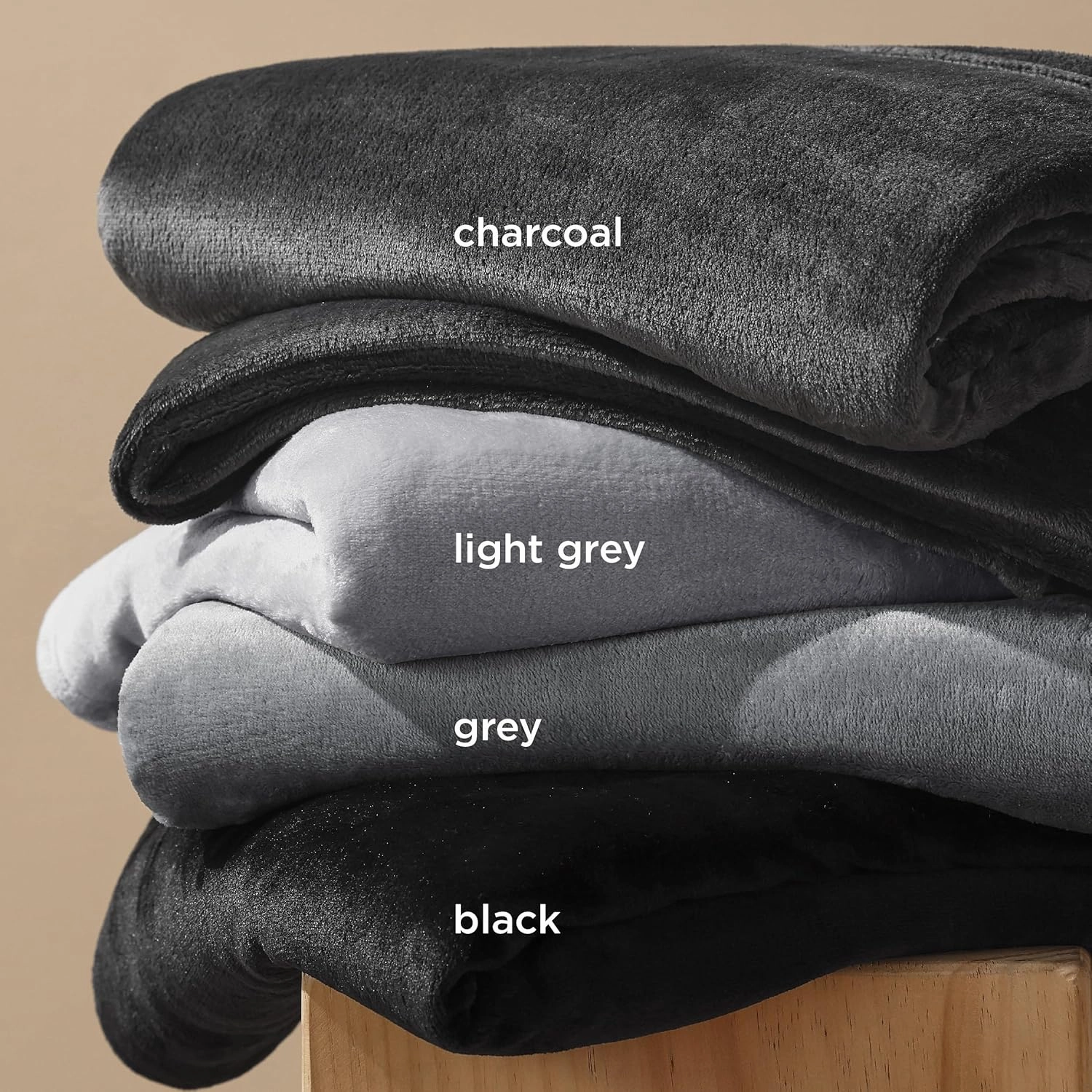 Bedsure Fleece Blankets Queen Size Black - Bed Blanket Soft Lightweight Plush Fuzzy Cozy Luxury Microfiber, 90x90 inches