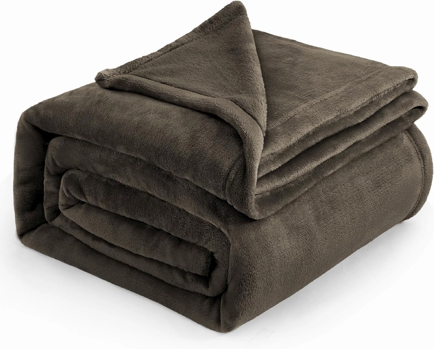 Bedsure Fleece Blankets Queen Size Brown - Bed Blanket Soft Lightweight Plush Fuzzy Cozy Luxury Microfiber, 90x90 inches