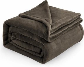 Bedsure Fleece Blankets Queen Size Brown - Bed Blanket Soft Lightweight Plush Fuzzy Cozy Luxury Microfiber, 90x90 inches