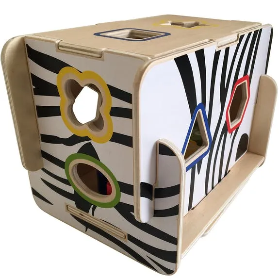 Bee Smart Wooden Zebra Shape Sorter