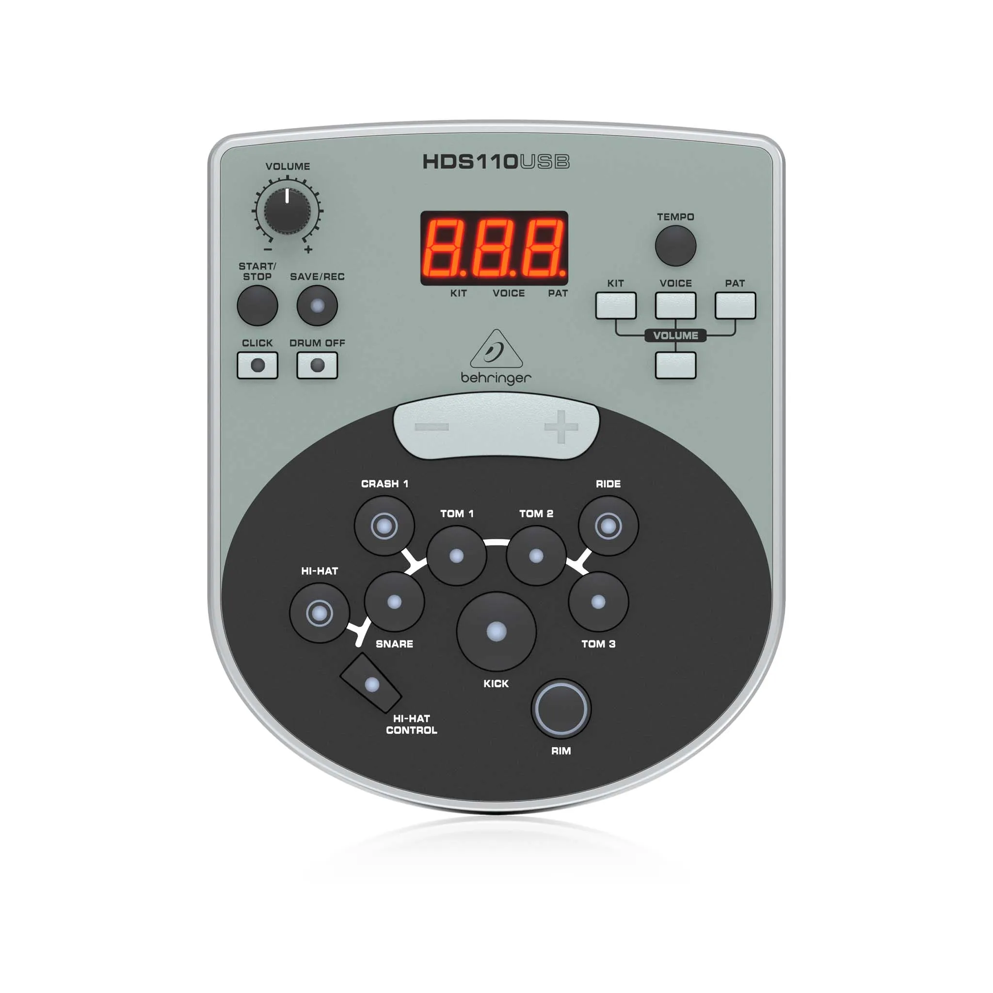 Behringer XD8USB 8-Piece Electronic Drum Set w/ 123 Sounds