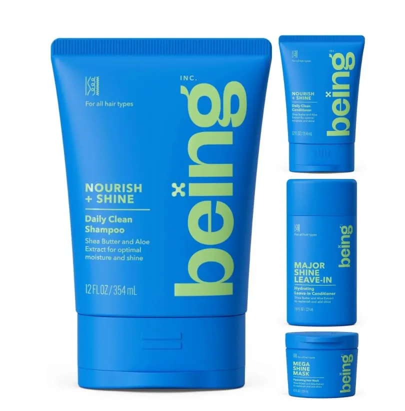 Being Nourish & Shine Bundle Daily Cleanse & Hydration Duo Combo set for All Hair Types