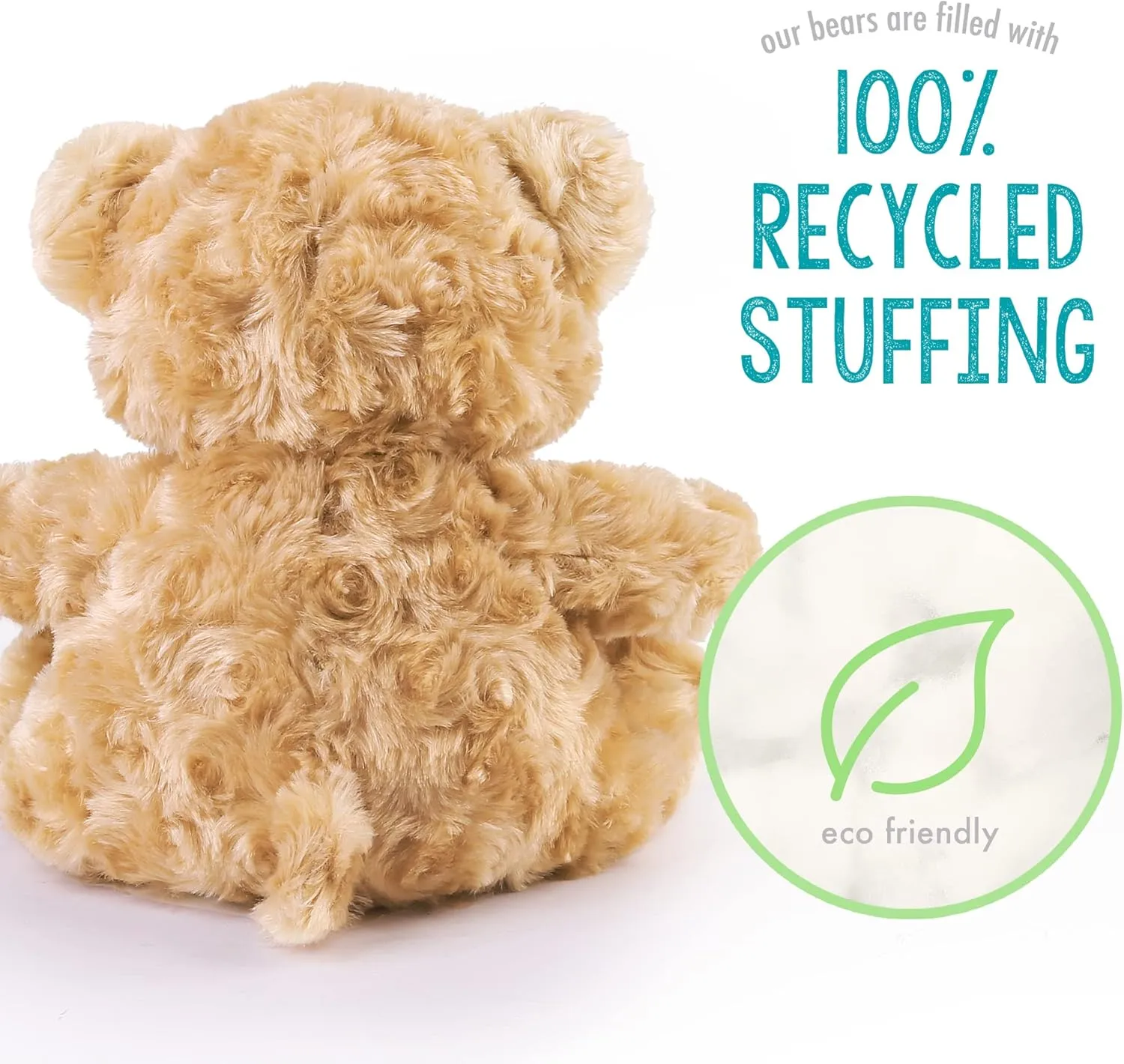 BenBen Teddy Bear Stuffed Animal, 5 Pack 8 inch Small Stuffed Teddy Bear Bulk, Shaggy Plush Toy, Baby Shower Easter Decoration, Gifts for Girlfriend, Anniversary, Birthday (Curly Hair)