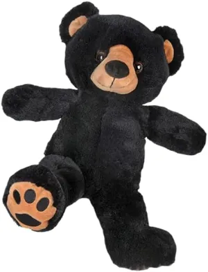 Benjamin The Black Bear 16 Inch Stuffed Animal Plush Toy Bear for Kids Large Cuddly Forest Animal Plushie, Realistic Wildlife Teddy Bear Gift Huggable Companion for Toddlers & Collectors