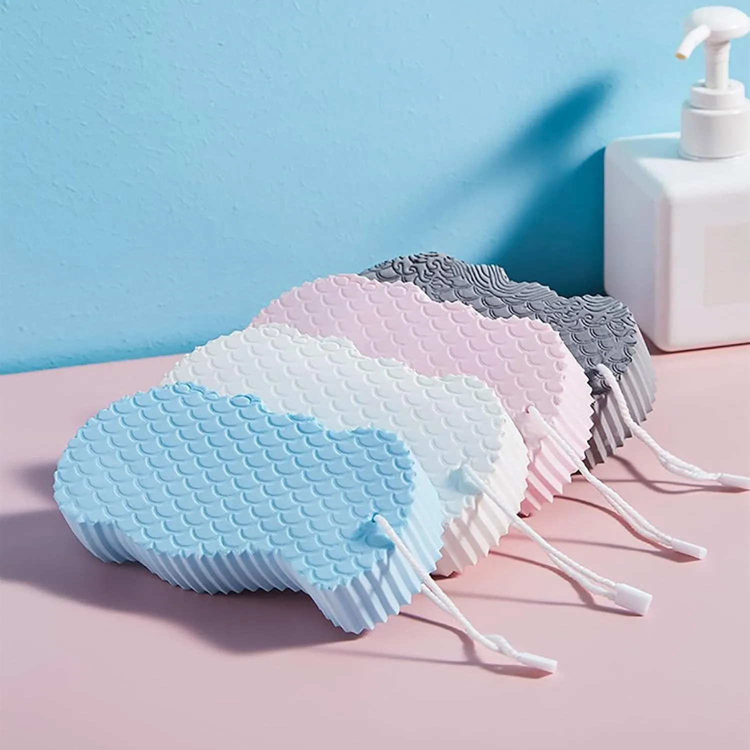 Berosely Skin Sponge, Radiant Skin Exfoliating Bath Sponge, Dead Skin Remover for Body, Super Soft Exfoliating Bath Sponge for Adults Children and Pregnant Women (Set C)