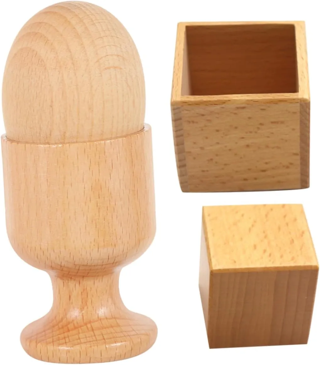BESPORTBLE 2 Sets Wooden Hand Eye Coordination Training Preschool Training with Egg and Egg Cup Creative Design for Parent Interaction Safe and Construction