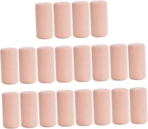 BESPORTBLE 20Pcs Beech Granule Building Blocks Cylinder Shape Educational for Creative Learning and DIY Craft Projects