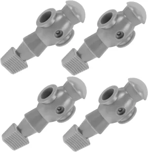 BESPORTBLE 4Pcs Foosball Figures Creative Soccer Player Figurines for Table Football Games Replacement Players Compatible with Standard Rods Grey Color