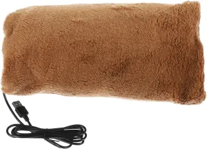 BESPORTBLE USB Rechargeable Hand Warmer Winter Plush Electric Heating Hand Warmer Portable Battery Operated Hand Muff for Use Zipper
