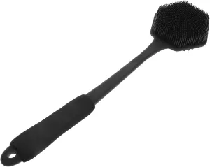 BESTYASH Shower Brush for Body Long Handle Double-Sided Silicone Bath Brush Gentle Efficient Cleaning