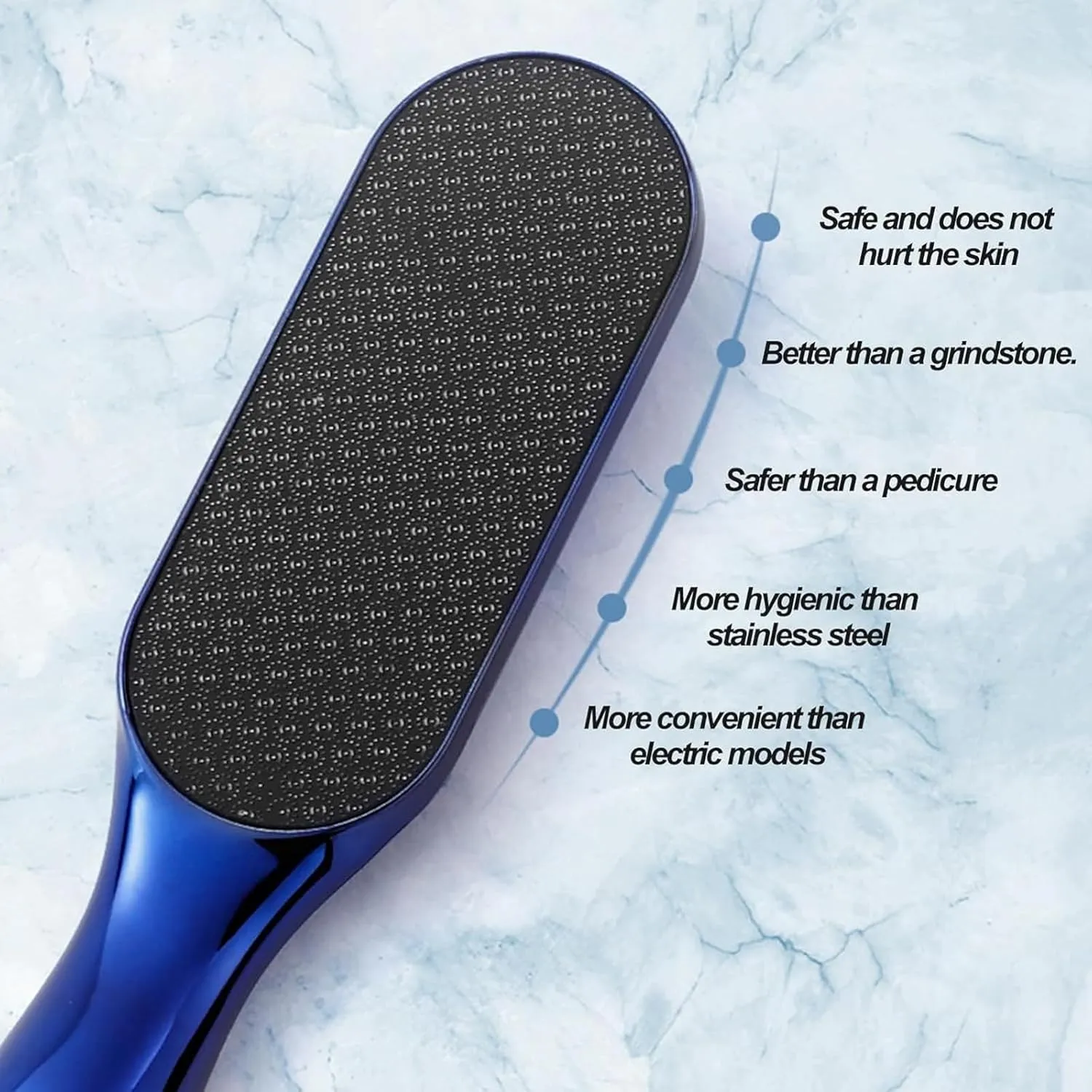 Beyond The Cream Foot File,Nano Glass Callus Remover,Long Handle Callus Dead Skin Remover, Foot File for Dead Skin,Wet and Dry (Gold Blue)