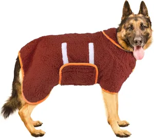 Bienbee Dog Bathrobe, Quick Drying Super Absorbent Dog Robes for After Bath, Warm Keeping Dogs Towel, Dogs Bath Supplies, Red XXL