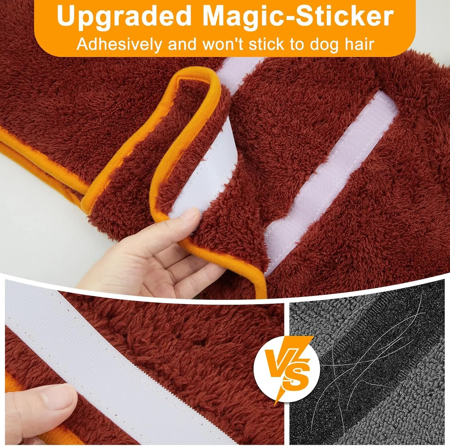 Bienbee Dog Bathrobe, Quick Drying Super Absorbent Dog Robes for After Bath, Warm Keeping Dogs Towel, Dogs Bath Supplies, Red XXL