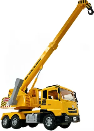 Big Daddy Trucks-Large Sized Friction Powered King Crane which extends to 1 ft Personal Accessories and Toys can be Used on This Truck