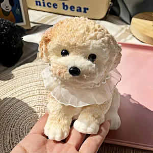 Big taba Squishy Dog, Handmade Squishy Dog Stress Relief Toy for Adult/Kids, Cute & Soft Teddy Dog Design, Perfect Squeeze Toys Gift for Relaxation and Fun(Cream Color)
