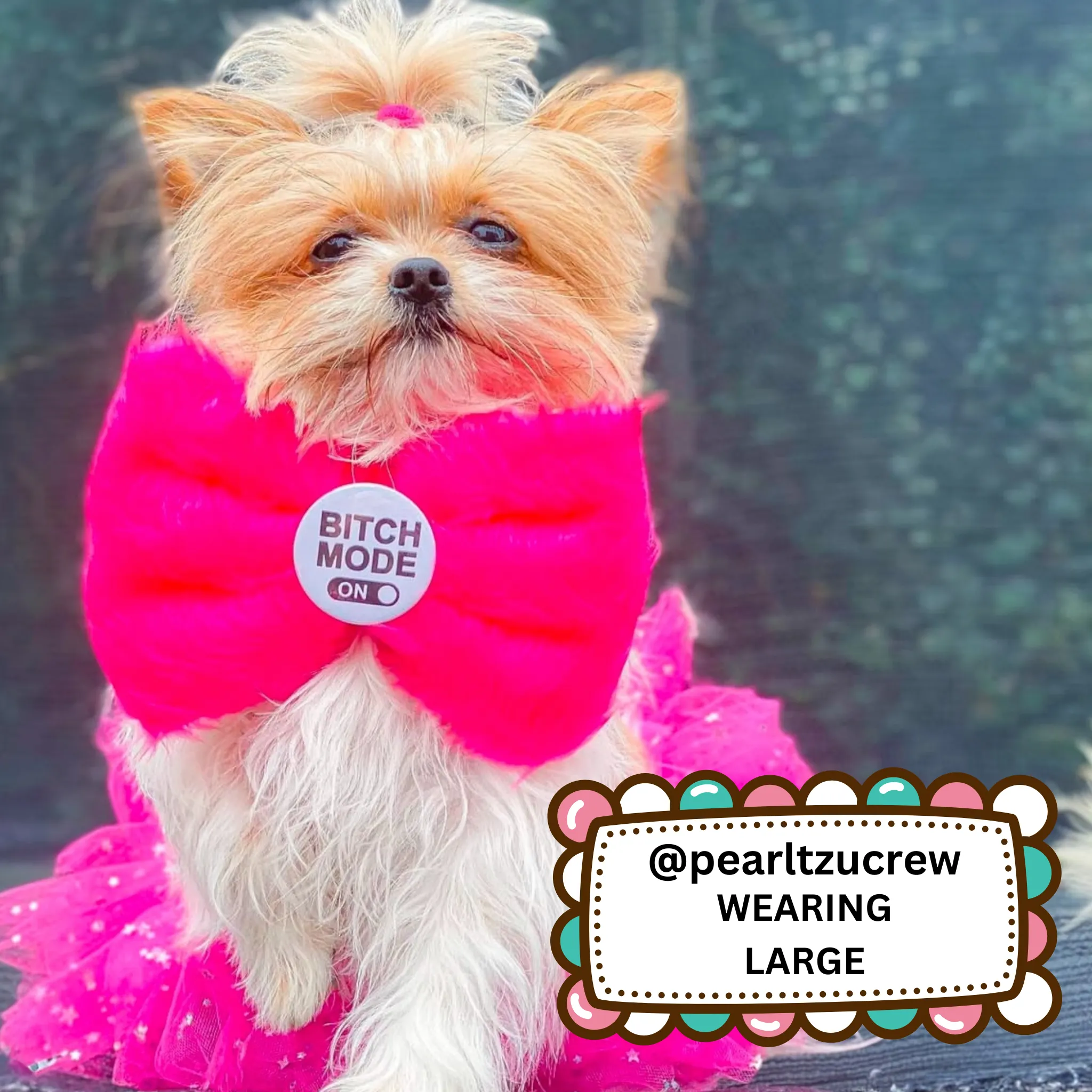 Bitch Mode: ON Badge Bow® Fluffy