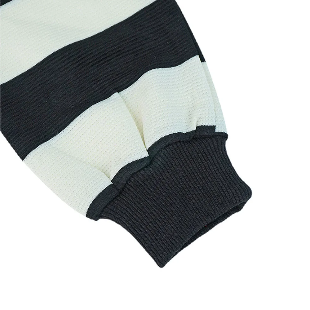 Black Stripes Teddy Bear Soft Toy Dungary Style 2 Pc Clothing Set For Toddlers And Kids