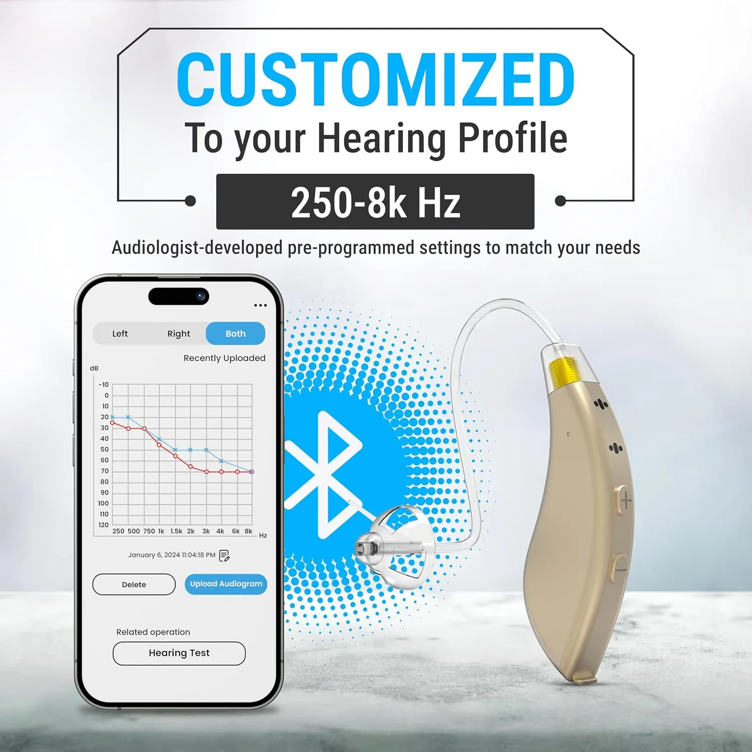 BlaidsX Pro Programmable Hearing Aids for Adults with Mobile App Hearing Test & Noise Cancellation, Hearing Aids for Seniors with Bluetooth, Dual Mic & 48 DSP Channels | USA-Made Multi Core Processor