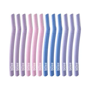 Bliss 12-Pack Curved Dermaplaning Razor Set - Mix