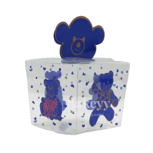 Blue Teddy Bear Celebration Gift Boxes | PVC Chocolate Box | Gift Box | Goodie Box | Mita - 340A01 | Pack of 10