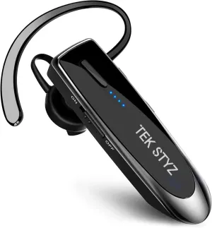 Bluetooth 5.3 Headset Compatible with Micromax Unite 3 Wireless Earpiece, IPX5 Waterproof, Dual Microphones, Noise Reduction, 60 Days Standby   22Hrs HD Talk Time!