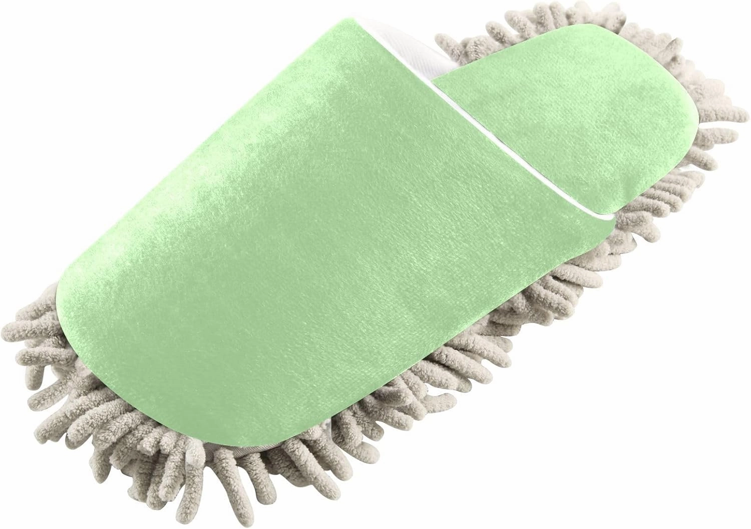 Boccsty Plain Light Sage Solid Mop Slippers Shoes Color Green Ivy Color Cleaning House Slippers Spa Slippers Dusting Slippers Home Shoes M for Men Women