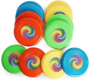 Boley 12-Pack Flying Discs, Plastic Fribees, Flyer Disks, Backyard Games, Fun Summer Outdoor Activity Game, Frisbees for Kids NOT for Dogs