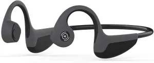 Bone Conduction Headphones Bluetooth 5.0 Open Ear Wireless Titanium HiFi Stereo with Mic Sweatproof Sports Headphones for Running Driving Cycling (Black)